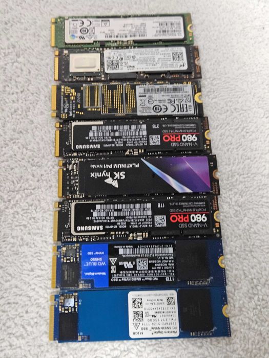 ssd m.2 Corsair MP600 PRO 1tb Samsung 980 pro 2tb sk hynix platinum p41 2tb wd blue 1tb