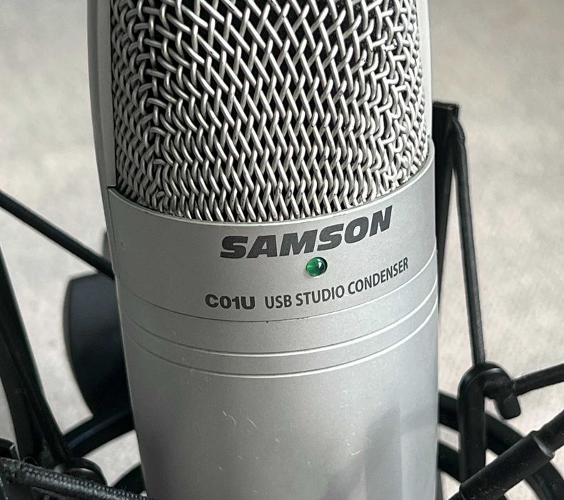 Microfon condensator USB Samson C01U cu shockmount LYX Pro MKS-1B