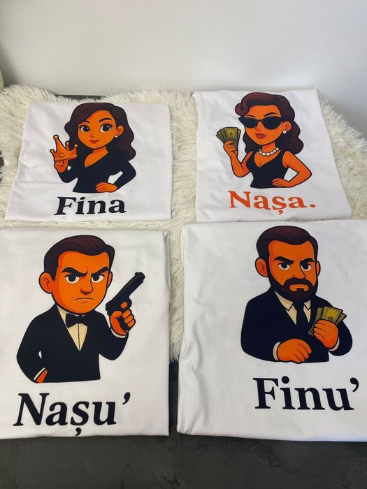 Set 4 tricouri, Nași și fini Mafia