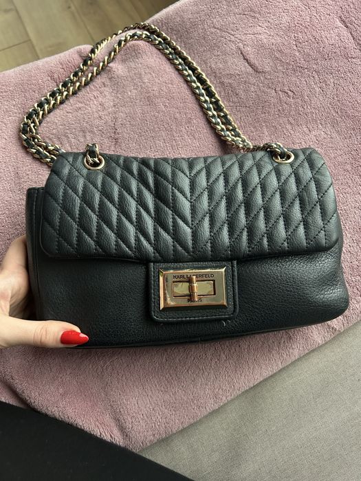 Кожена чанта Karl Lagerfeld