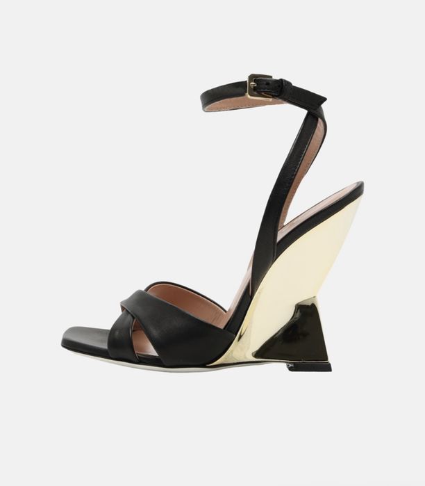 Sandale Pollini din piele neagra