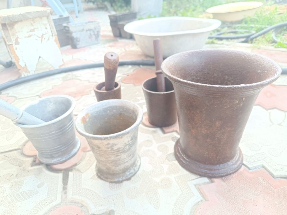 Ступка чугунная, дюралевая