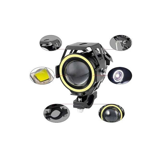 Комплект Фарове за мотор, Универсален, диоден, 12-24V, 3000LM, 2бр