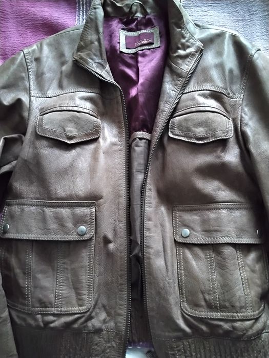 Мъжко яке естествена кожа Zara men