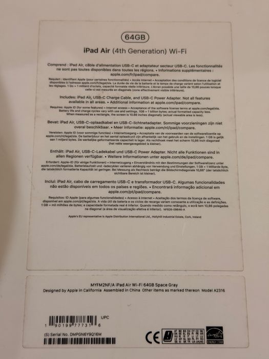 Ipad Air 4th Gen  64GB Space Gray