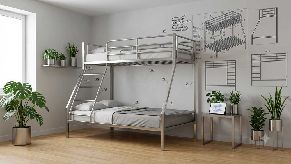 Кровать LOFT , Temir karavot LOFT, MEBEL LOFT, Мебель ЛОФТ