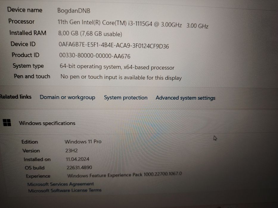 Laptop i3 toshiba dynabook 15.6'' ca nou