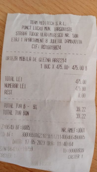 Vând Orteza pentru glezna