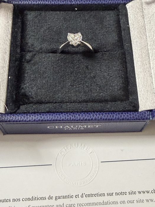 Inel Chaumet – diamant (hpht)1.03 ct heart -cut