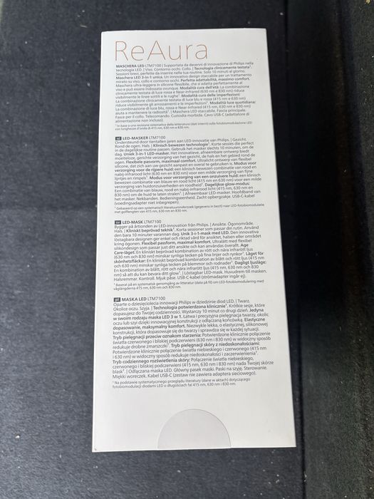 Masca cosmetica Philips ReAura LED, model 2026, INOVATIE, transport inclus