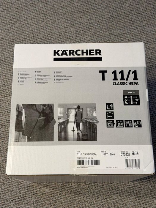 Aspirator profesional uscat T 11/1 Classic HEPA Sigilat