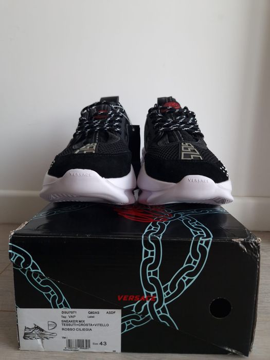 Ver.sace Chain Reaction - alb/negru - Marimea 43 - Cadoul Ideal-Urgent