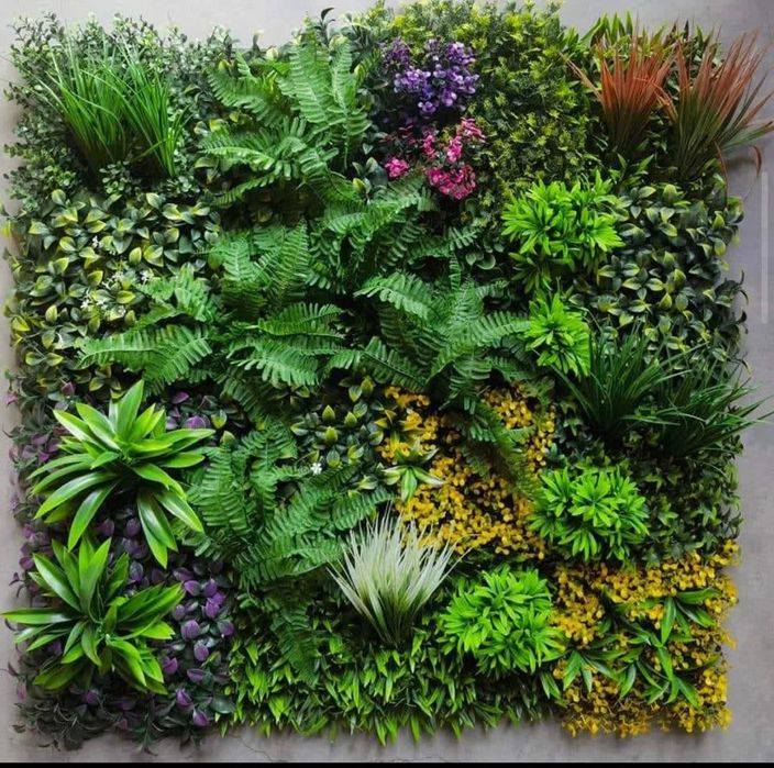 Sun'iy gazon, Dekorativ sun'iy gullar, panjara va tosiqlar uchun gull