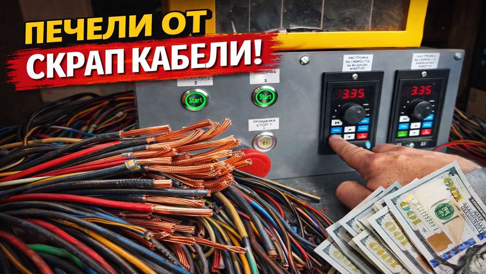 Гранулатор за медни кабели, за извличане на чиста мед от кабели, ел.инсталации