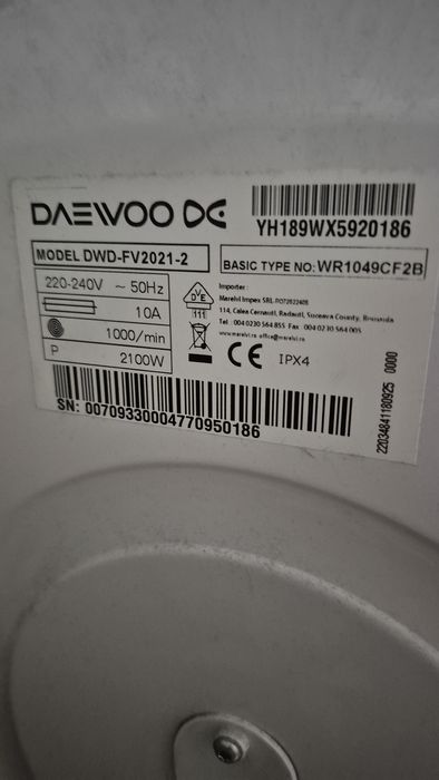 vand motor  masina de spalat Daewoo DWD FV2021-2