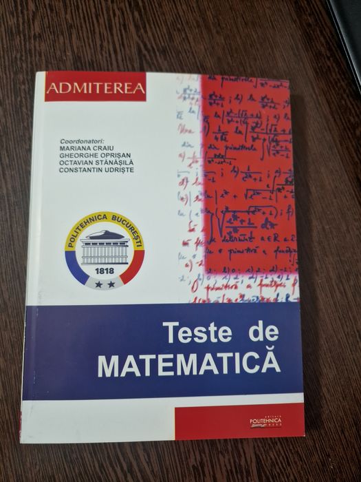 Culegere cu teste de matematica și chimie