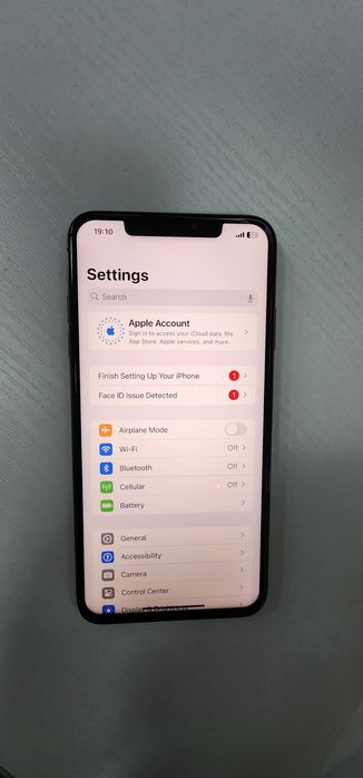 iphone XS Max LL/A 256GB Black Bat 77% Aybi Face yoq