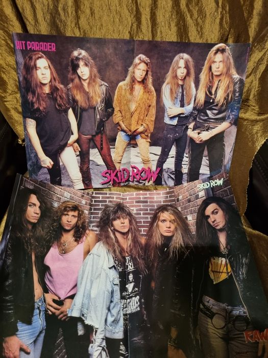 Discuri vinil rock și postere Skid Row ( două discuri și 13 postere)