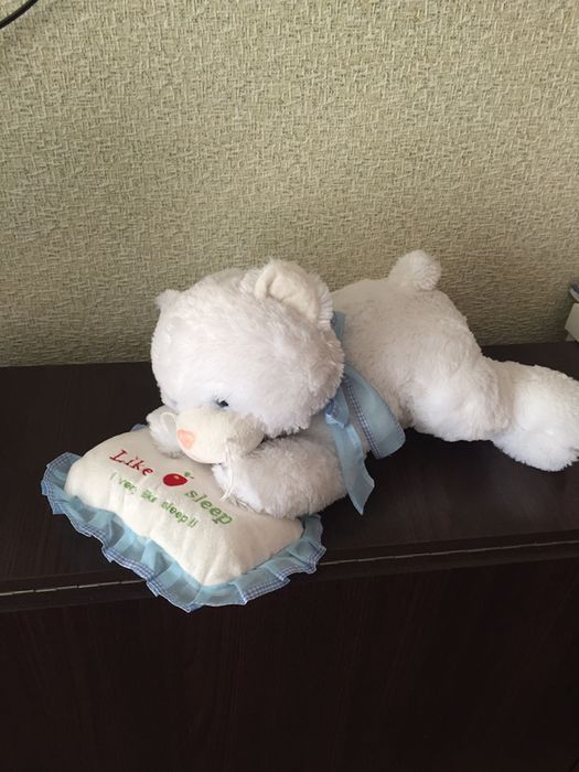 мягкий рюкзак, белая собачка