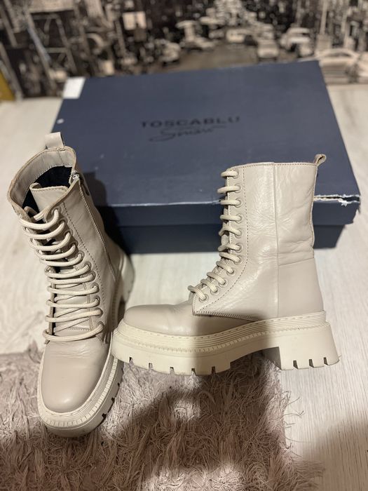 Боти и ботуши естествена кожа Tosca blu alekso тоска блу furla