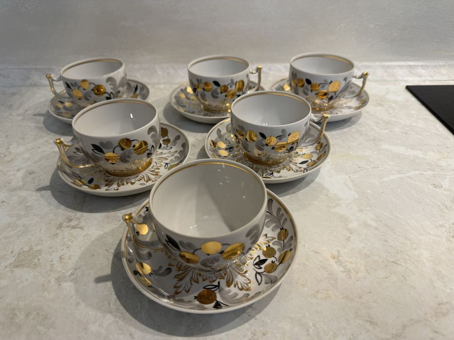 Чайные пары сервиза ДФЗ Вербилки СССР