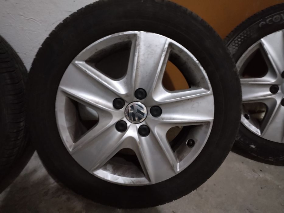 Jante wv structurate 5x112  + anvelope noi