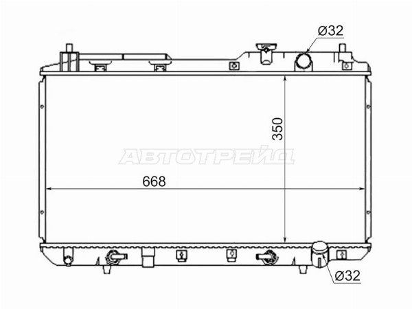 Радиатор охлаждения двигателя  Honda Cr-v