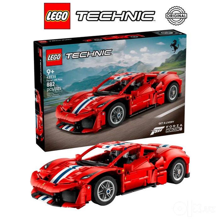 Конструктор LEGO Technic Автомобиль Ferrari 488 Pista, 882 деталей