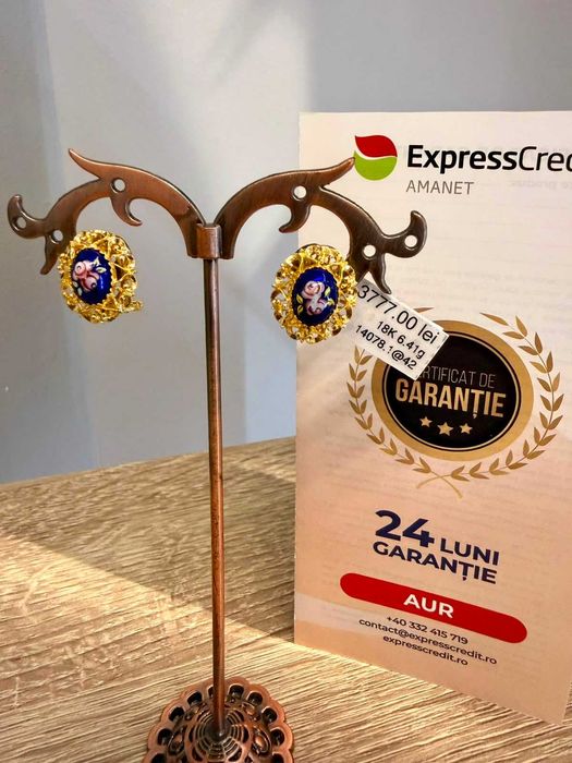 (ag42) Cercei aur 18k, 6.41gr (b14078)