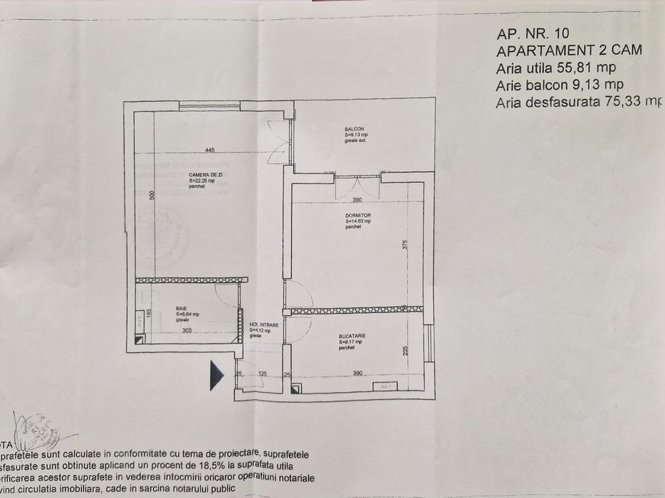 Apartament 3 cam decomandat
