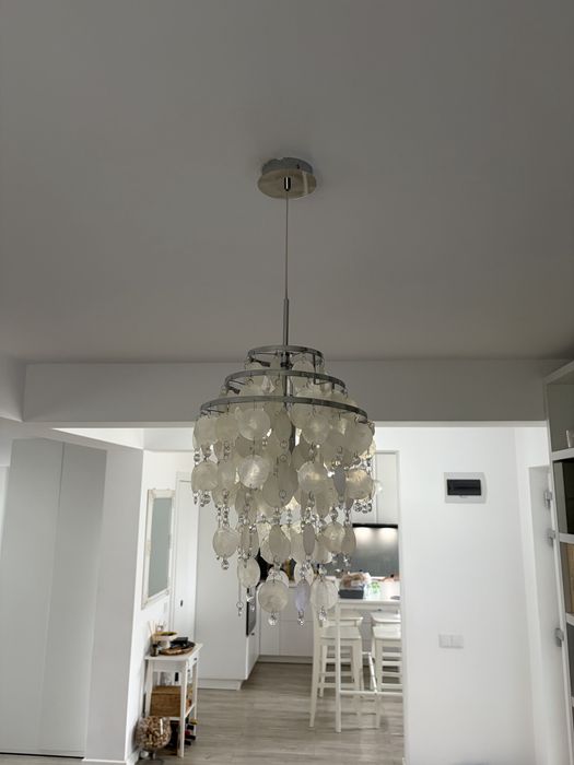 Vand lustra eglo cu decoratiuni scoici