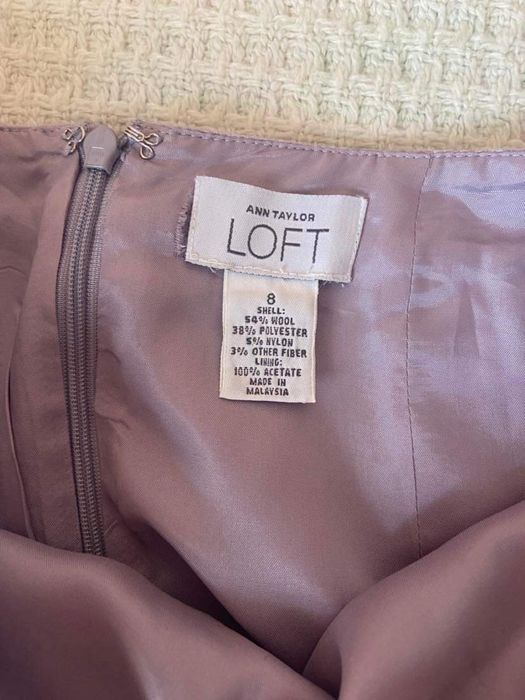 Лилава вълнена пола Ann Taylor LOFT