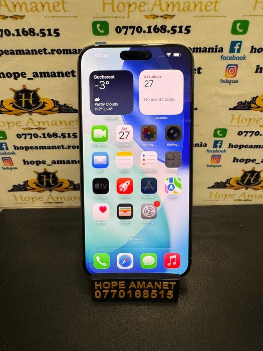Hope Amanet P3 Iphone 15 Pro Max / 256 gb / 90% Baterie