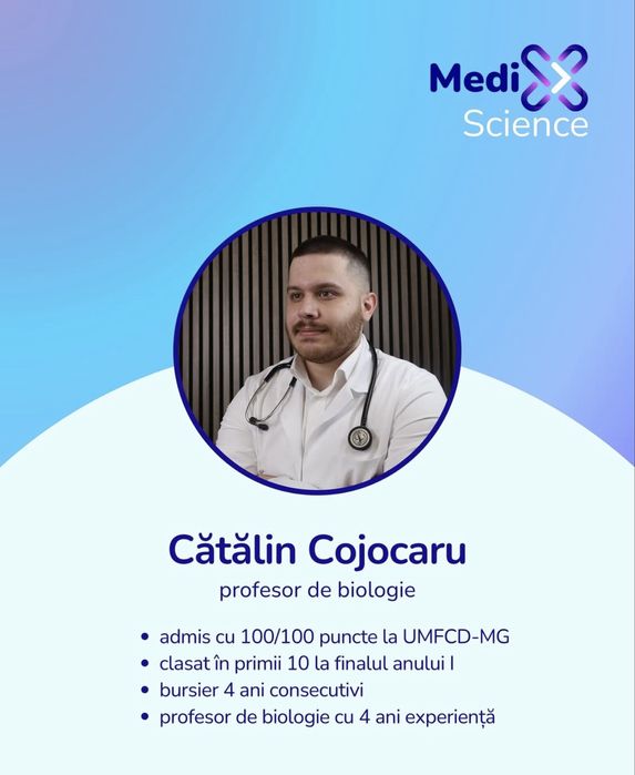 Pregătire intensivă admitere medicină sau olimpiadă- chimie/biologie