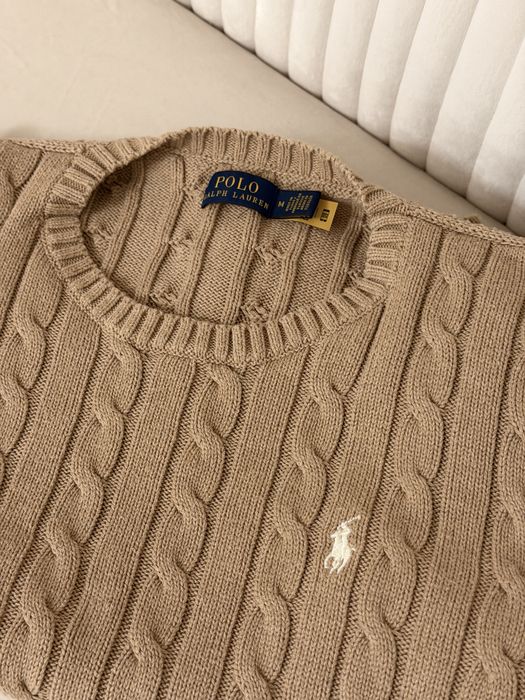 Pulover Polo – bej crem, elegant, mărimea M