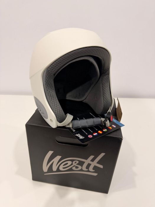 Casca schi WEST marime L alb