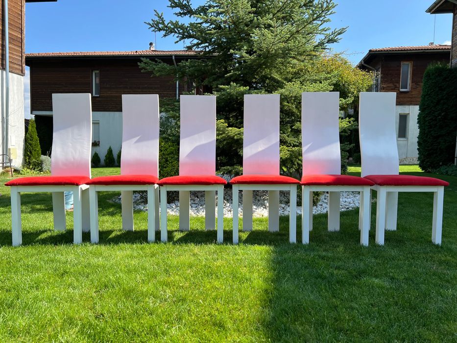 Комплект 6 масивни стола