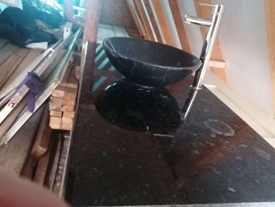 Set Lavoar circular marmura