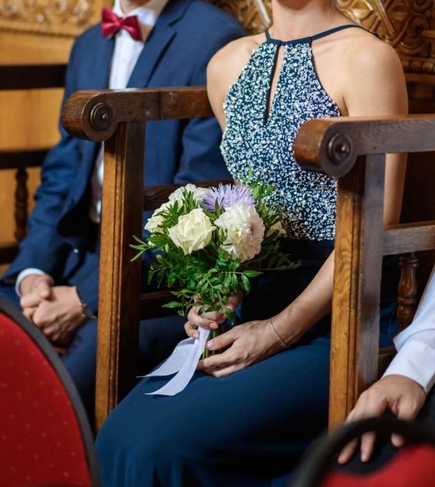 Rochie lunga bleumarin