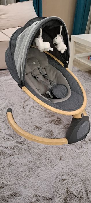 KIKKA BOO Електрическа бебешка люлка-шезлонг ASHLEE LIGHT GREY