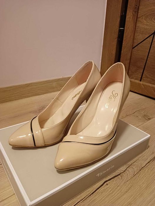 Лачени Обувки с чанта