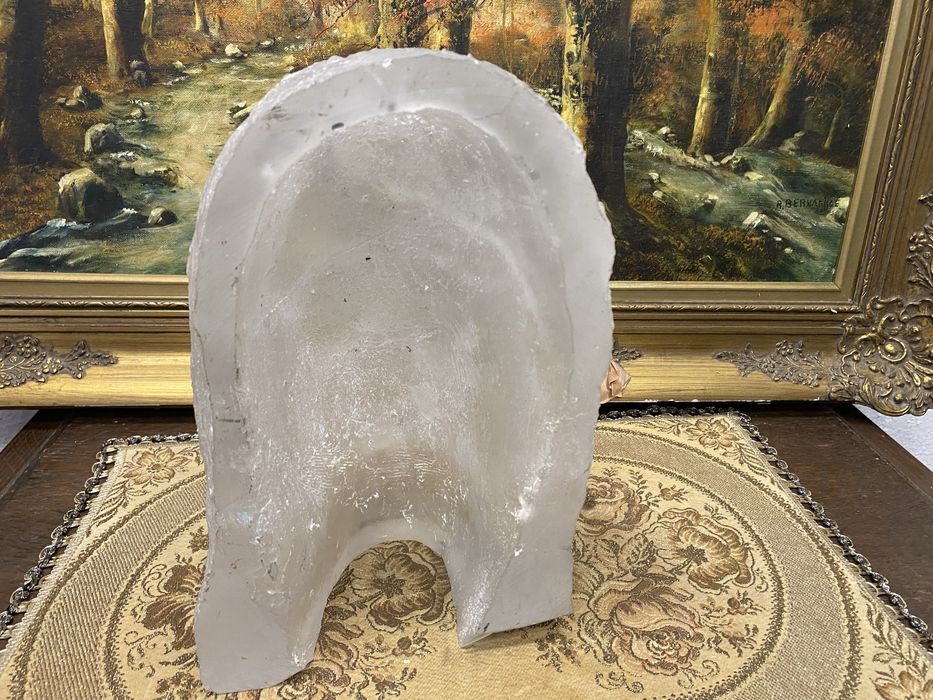 Винтидж стъклена скулптура глава мъж 1970 Германия