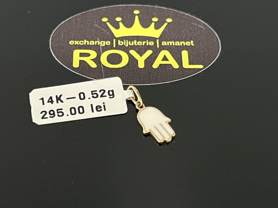 Bijuteria Royal CB : Pandantiv simbol hamsa 14k 585  0,52 grame