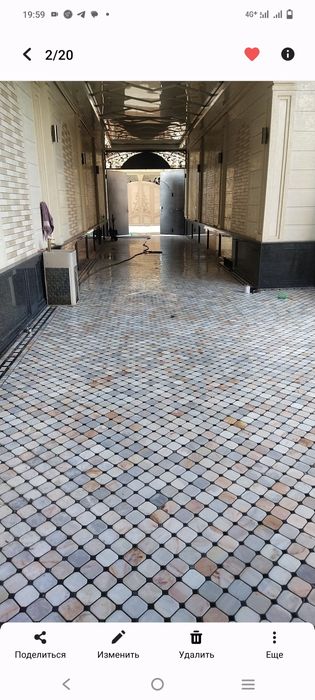 Чистка брусчатка гранит мрамор фасада бассейн