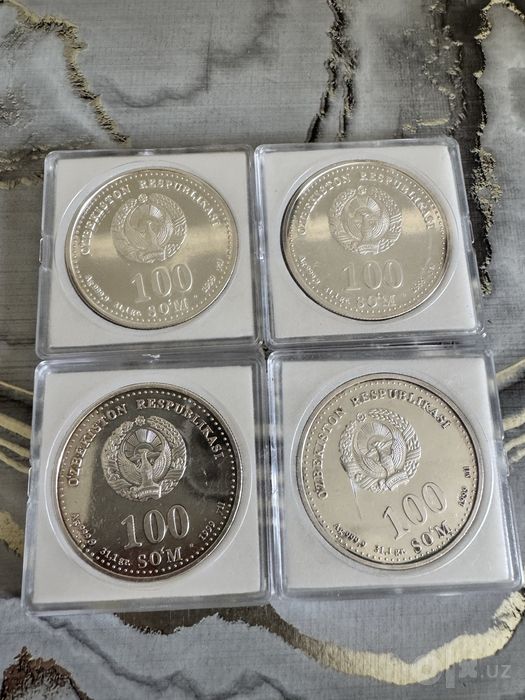 Серебриный монеты Узбекистана 31.1 г 999 проба серебро kumush tanga