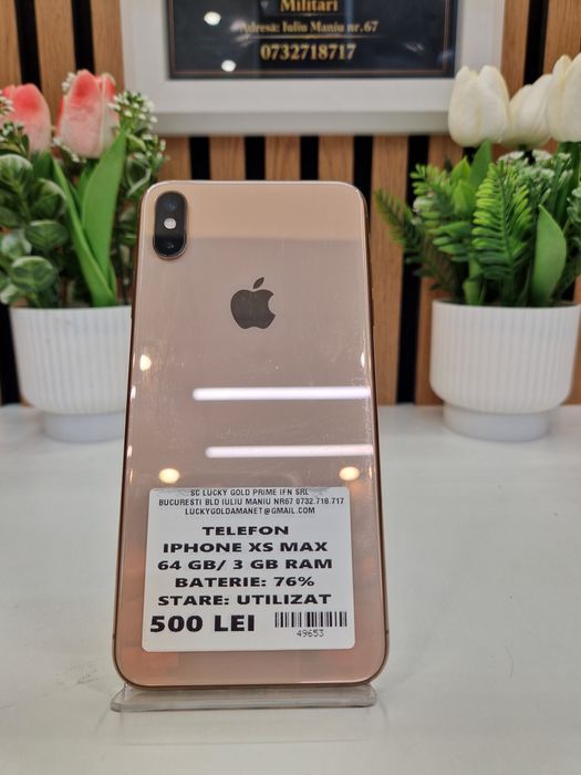 Iphone XS Max 64GB / 3GB Ram 76% Baterie Garantie! #49653