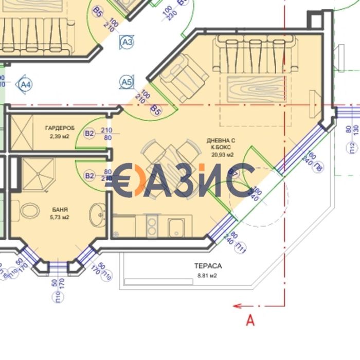 Продава се Едностаен апартамент в с. Кошарица, Област Бургас - 64 кв.м за 534 €/кв.м - Снимка #1