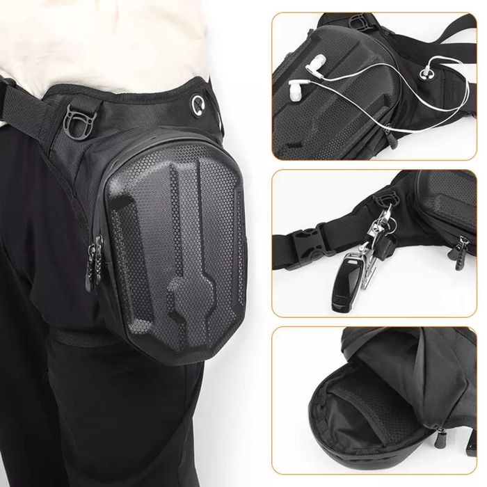 Чанта за бедро, Раница за крак, Мото чанта, 26см