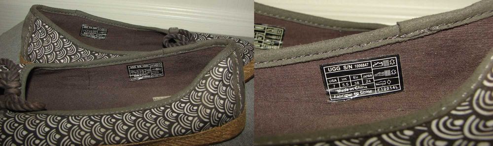 Espadrile dama UGG, Panza, Marime 38, Autentice/Originale