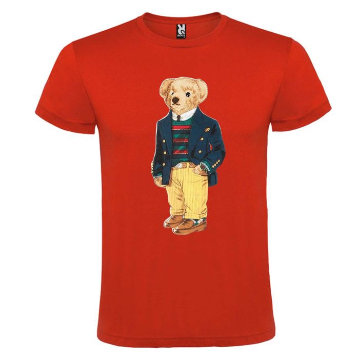 ПРОМО Мъжка тениска с мече , стилна и елегантна тениска НОВА ПРОМО